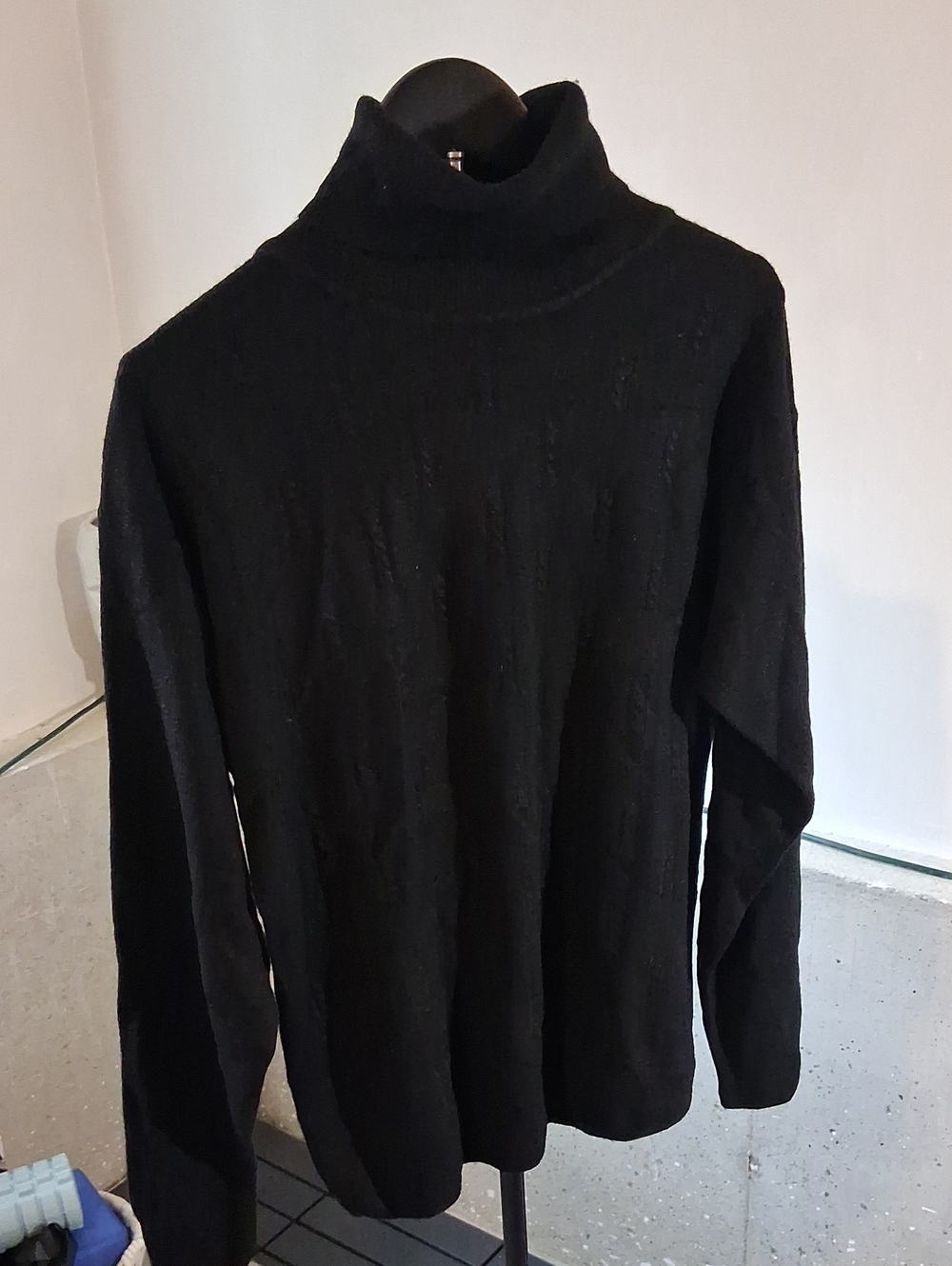 Men's Black Turtleneck Sweater